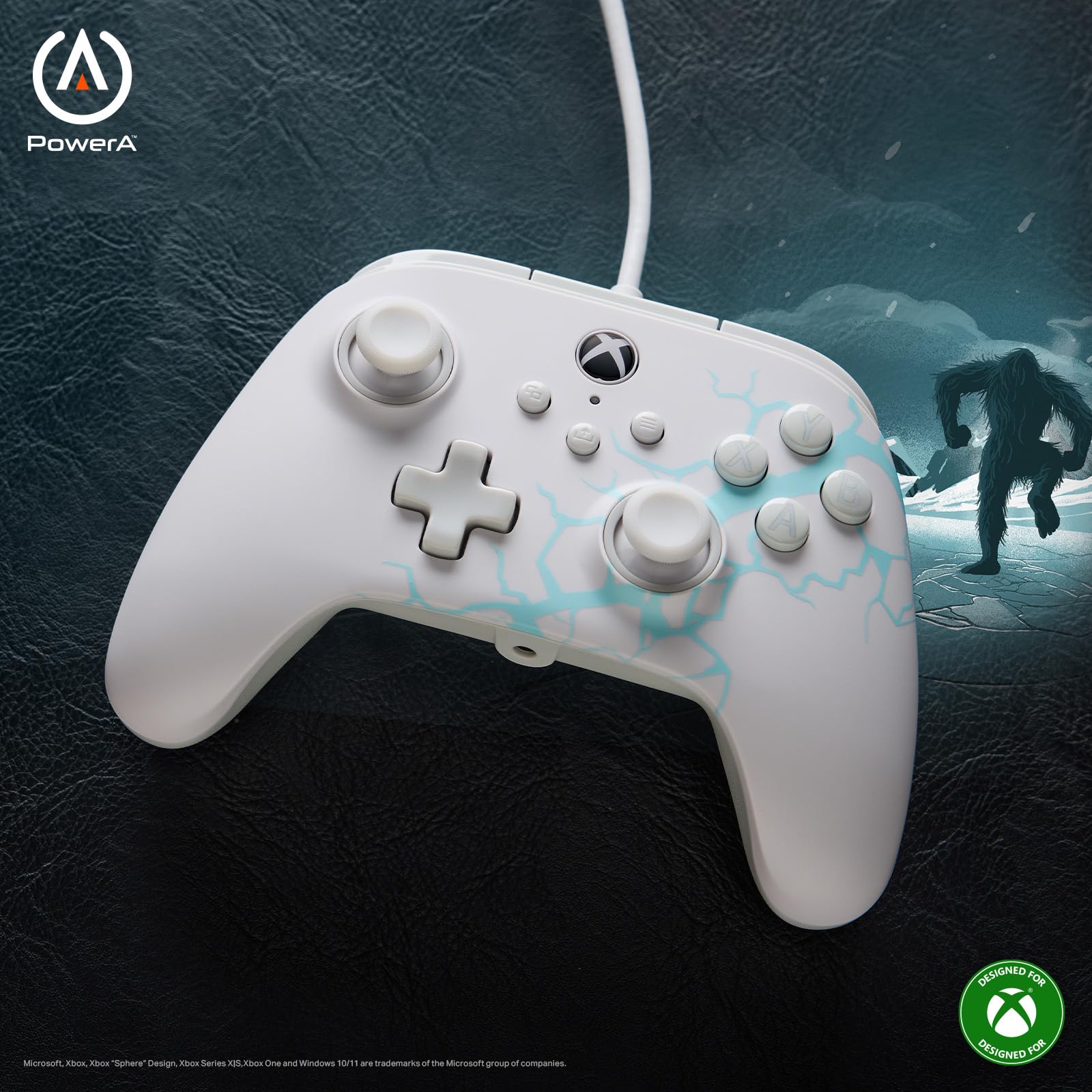PowerA Advantage Wired Controller for Xbox Series X|S - Arctic Ice, gamepad, hall effect thumbsticks, gaming controller, USB-C, Works with Xbox One, Officially Licensed - Xbox Series X/S - Very Good - Used Controller - Image 2