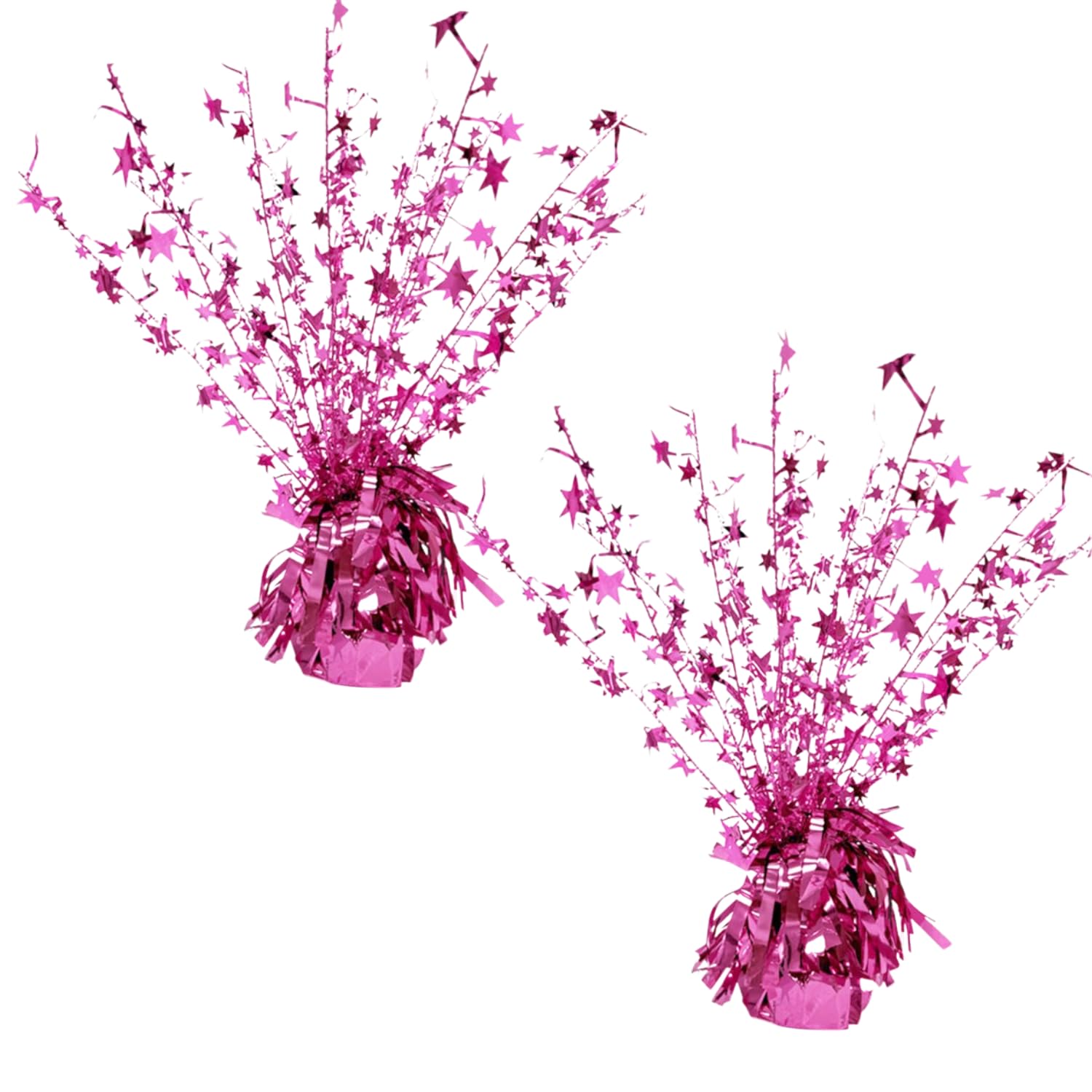 ALISSAR 2-Pack Glitter Pink Star Centerpieces-Table Decorations for Home Decor Birthday Wedding Anniversary Decor (Pink)
