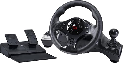 Subsonic Superdrive - GS750 Drive Pro steering wheel with pedals, paddles, shifter and vibration for Xbox Serie X/S, PS4, Xbox One, PC (programmable for all games)