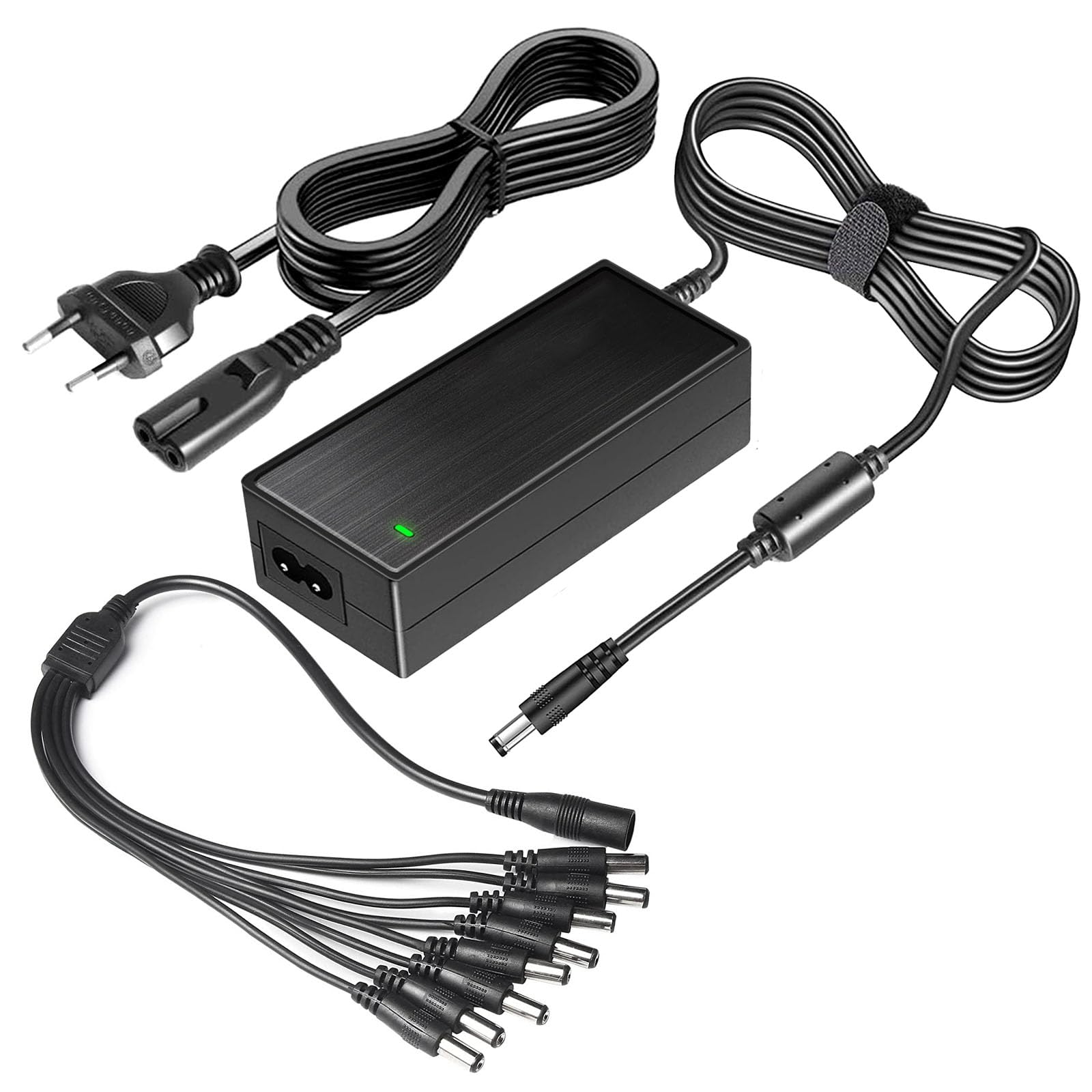 12V 5A CCTV Camera Stromversorgung, mit 1-8 Splitterkabel, AC 100-240V. | passend für Samsung Q-See Swann Annke Kamera Sicherheitskameras DVR / NVR System (60W Max)