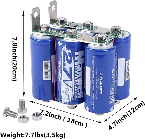 Miniatura 2 de Maxwell 16V 500F Super Capacitor 12V Jump Starter 6000A Arrancador de coche sin batería tradicional, potente caja de salto para todos los coches de