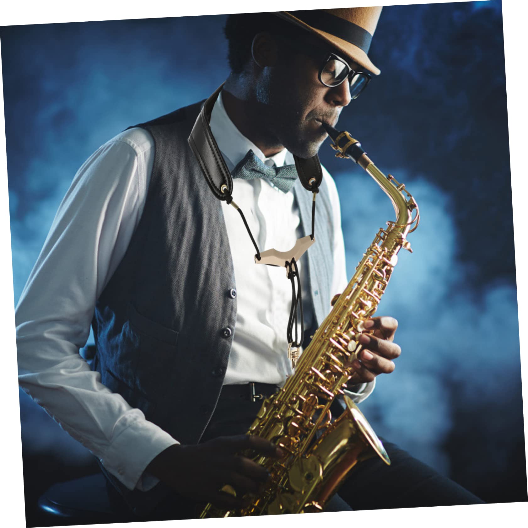 Abaodam 2pezzi Tracolla Regolabile Per Saxofono Per Design Vintage e Retro Per Soprano e