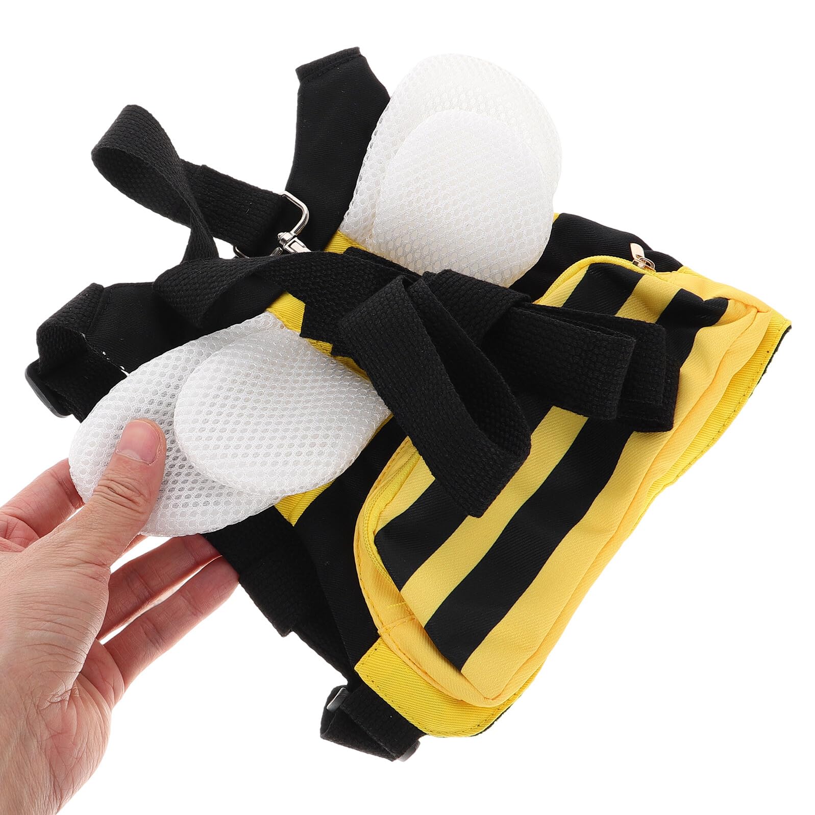 Porte-Épaule Garçon Fille Anti-perte avec Harnais Réglable et Laisse de Sécurité pour Promenade Extérieure Design Abeille Ludique Confortable et Polyvalent
