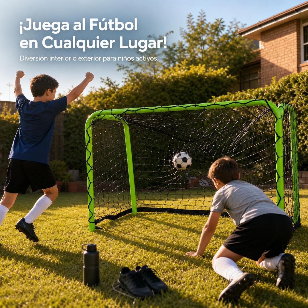 Porta da Calcio Pieghevole e Portatile per Bambini - Ideale per Interni ed Esterni - per casa