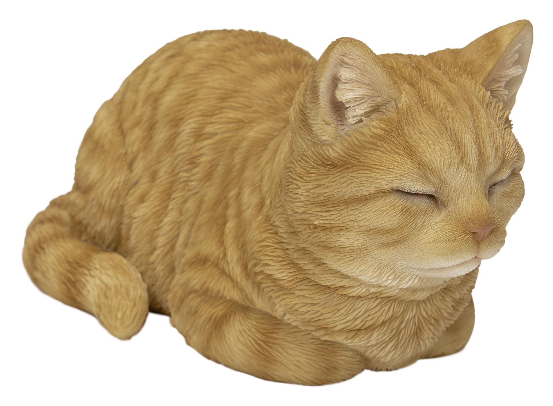 Vivid Arts Dreaming Cat Ginger Ornament – Peaceful Sleeping Cat Figure | Indoor & Outdoor Home & Garden Décor