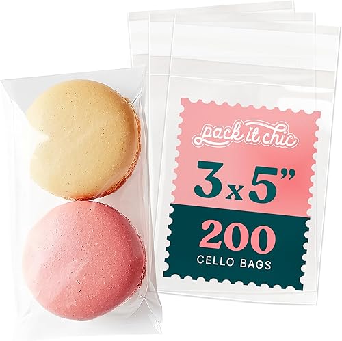 Bolsa de celofán, 200 unidades (Manualidades y artesanía)