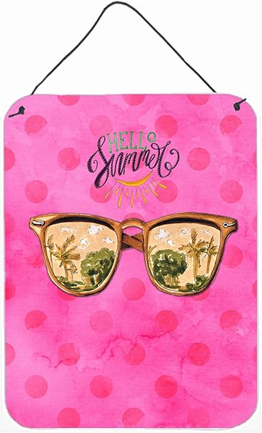 Caroline's Treasures Beach Sunglasses Pink Polkadot, Gafas de sol de