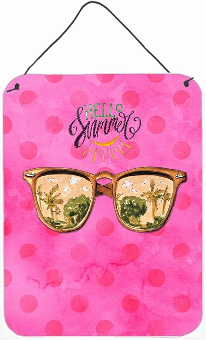 Caroline's Treasures Beach Sunglasses Pink Polkadot, Gafas de sol de
