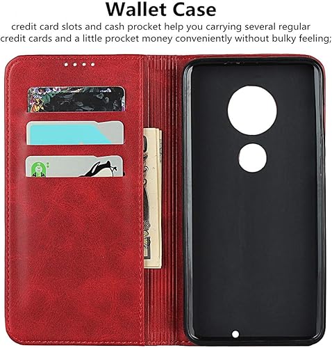 Miniatura 4 de iCoverCase Funda tipo cartera para Motorola Moto G7G7 Plus, funda magnética de piel sintética de alta calidad, soporte para ranuras para tarjetas,