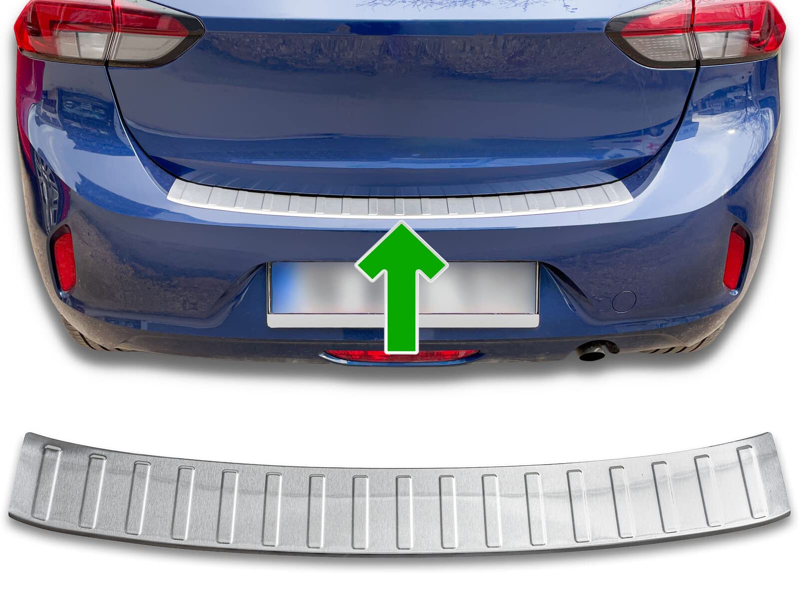 Protezione Paraurti In Acciaio Inox V2A Per Opel Corsa F (2019-07/2023), Teileplus24, Bordo Protettivo, Argento Lucente