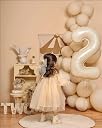 GREATRIL 32-Inch Number 2 Caramel Colour Foil Balloons | Metallic Number/Letter Foil Balloons | Large Reusable Helium & Air Balloon for Birthday, Anniversary & Party Decoration gallery image