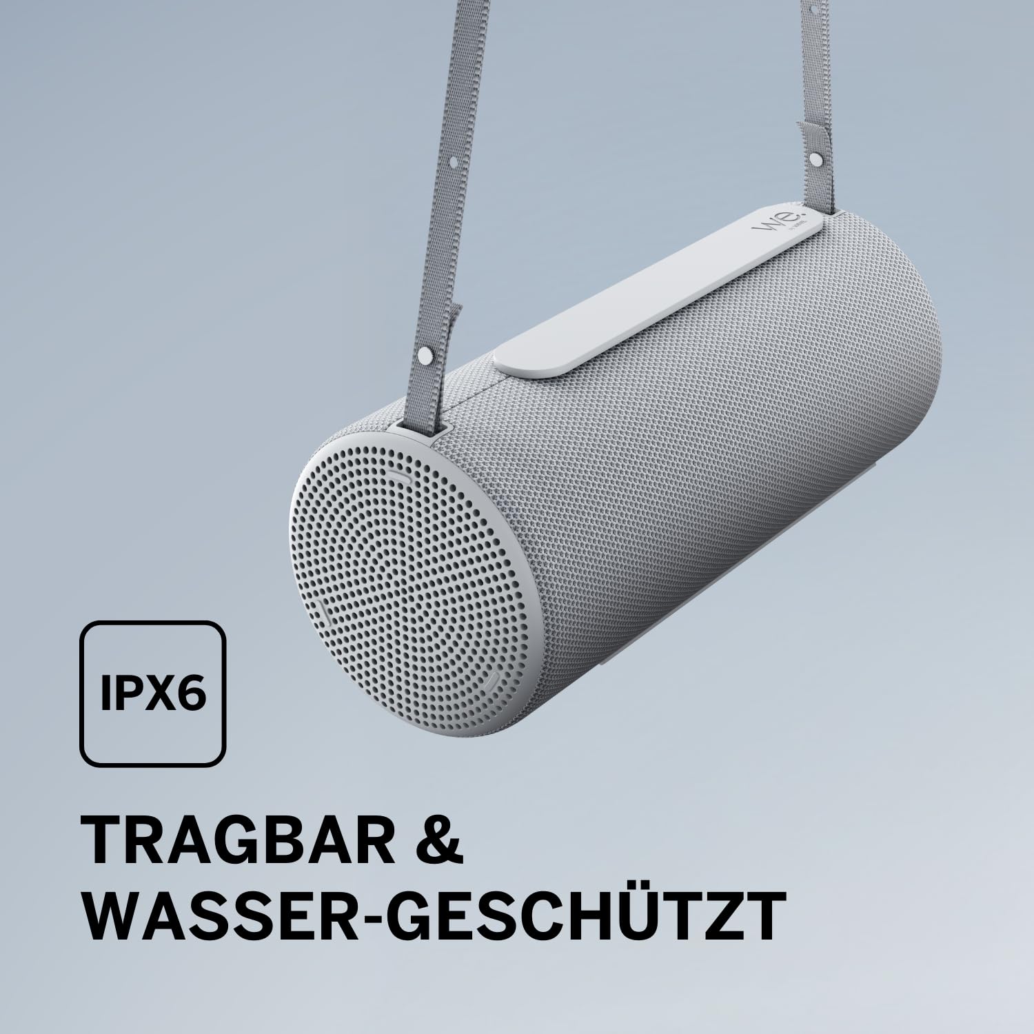 Loewe We. HEAR 2 Cool Grey, Bluetooth Lautsprecher, 60W, Wasserresistent, Tragbar, Aufladbar, 17h Lange Akku Laufzeit, für Outdoor und Indoor