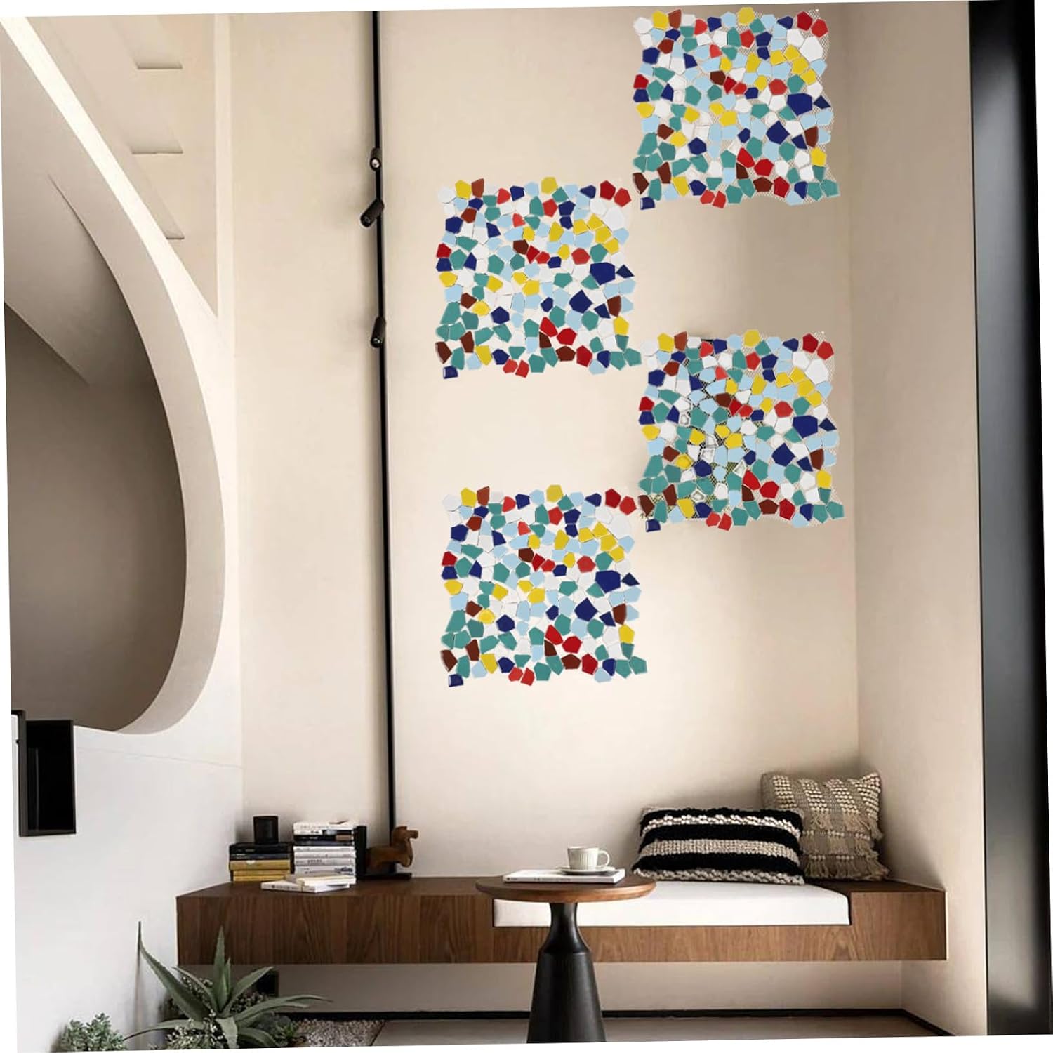 Ceramic Mosaic Tiles for Crafts DIY Projects Vibrant Colored Irregular for Garden Paths Bathroom Floors Creative Art Supplies
