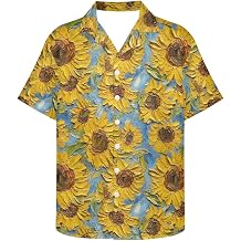GLUDEAR Men's Pink Paint Art 3D Print Casual Button Down Short Sleeve Cuba Collar Shirt