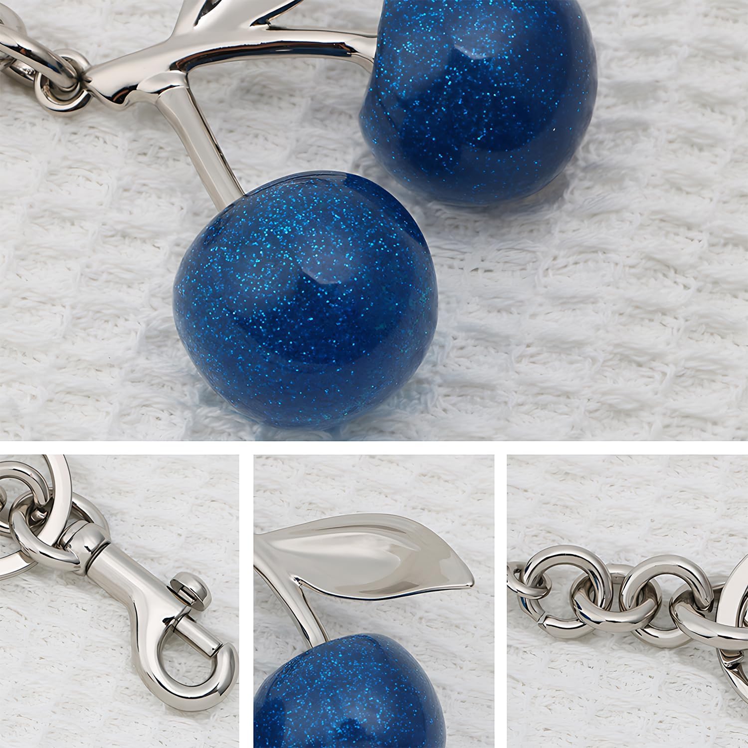 cherry keychain bag charms-purse charms for handbags,keychains for women,car key chain,Unique Valentine's Day Gift - Image 7