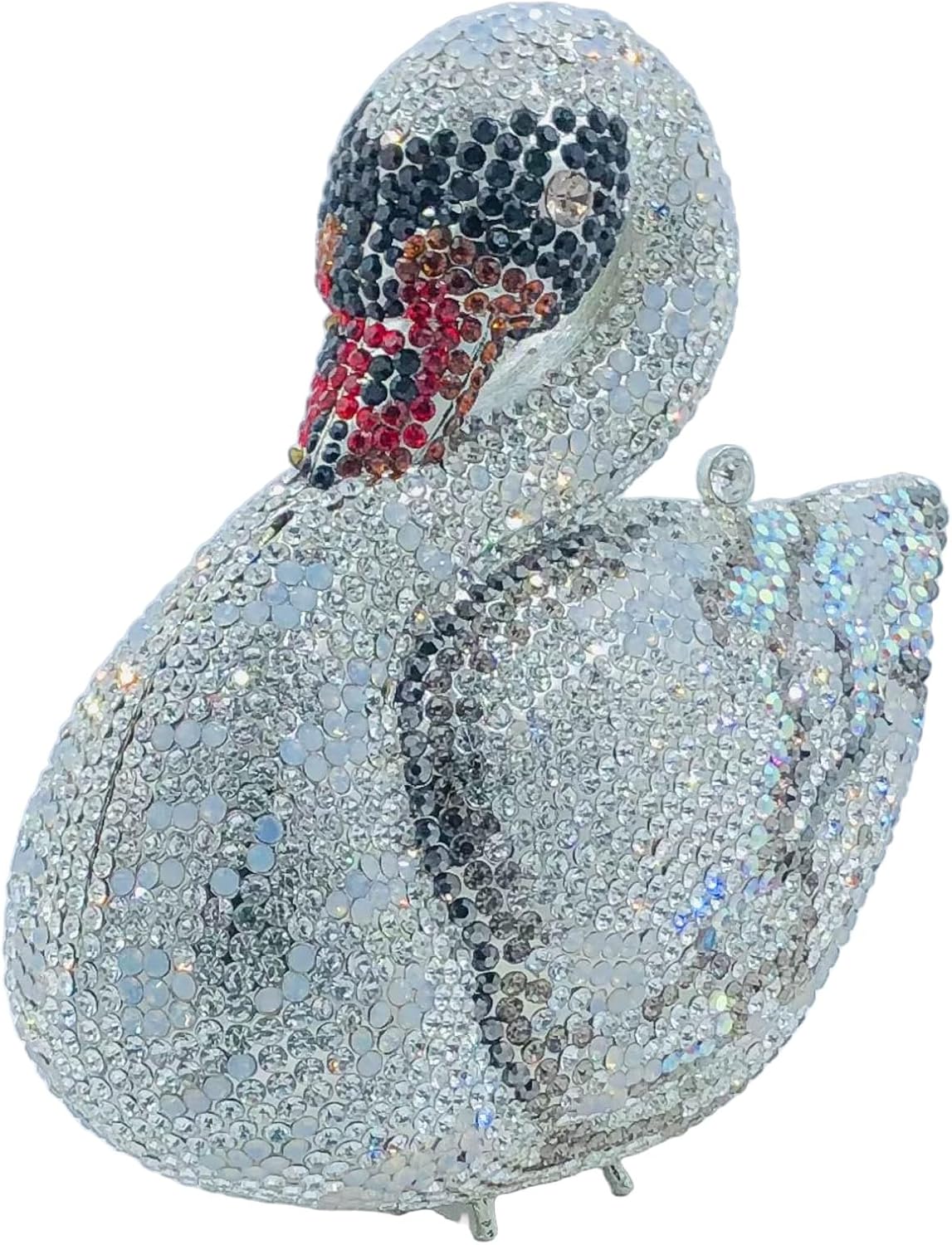 Novelty Swan Crystal Clutch Women Evening Bag and Clutches Party Prom Wedding Handbags Rhinestone Clutch Purses,Mini