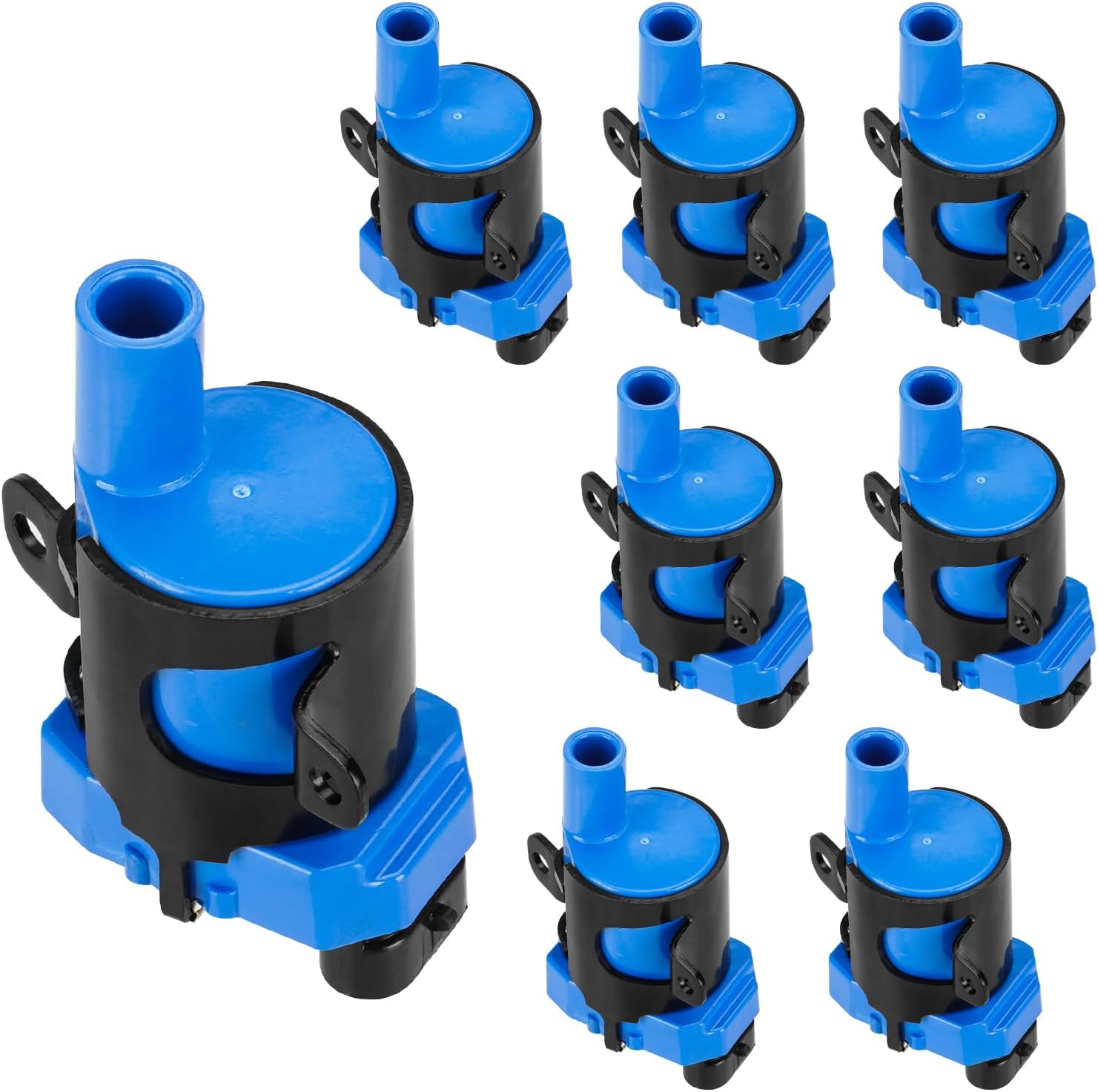 Blue Set of 8 Ignition Coil Pack 4.8L 5.3L 6L Compatible with Chevy Express Silverado Tahoe Suburban, GMC Savana Sierra Yukon XL, Buick Rainier, Cadillac Escalade Hummer H2 Replace UF262 C1251