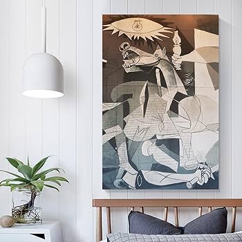 Amazon.co.jp: ピカソ『ゲルニカ』 印刷 ポスター キャンバス ウォール