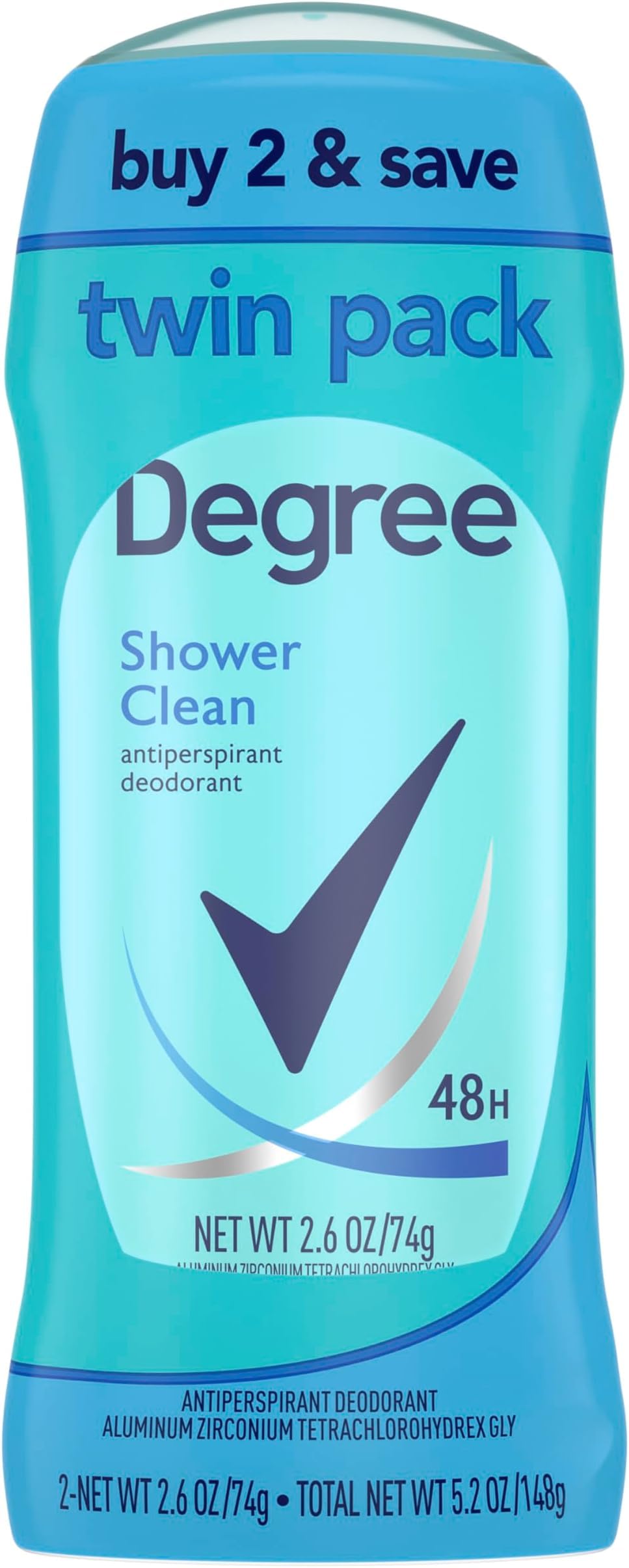 Antiperspirant Deodorant Shower Clean 48-Hour Sweat and Odor Protection Antiperspirant for Women 2.6 oz (Pack of 12) by Degree – 2.6 Ounce (Pack of 12), BLUE, Model 70079400257405
