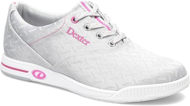 Dexter Womens Kerrie Bowling Shoe Light Grey - Universal Slide Soles for Both Left and Right Handed Bowlers - Athletic Fit - Lightweight