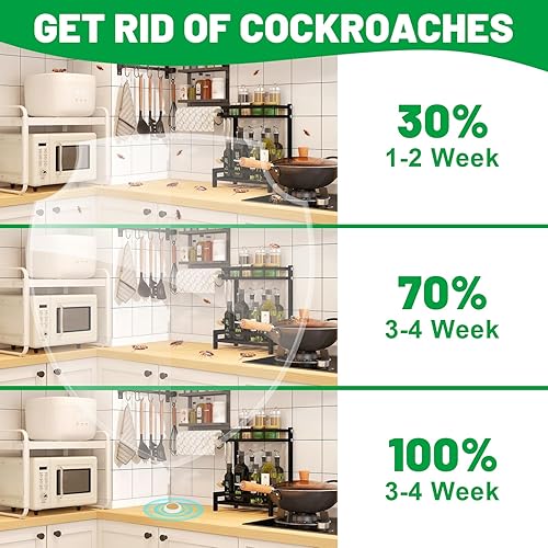 Miniatura 6 de 16 unidades de cebo para cucarachas  Repelente de cucarachas y gel para eliminación de nidos de cucarachas de interior, gel de control de