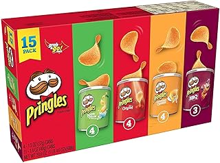 Potato Crisps Chips, Lunch Snacks, Office and Kids Snacks, Grab and Go Snack Packs, Variety Pack, 20.6oz Box (15 Cans)