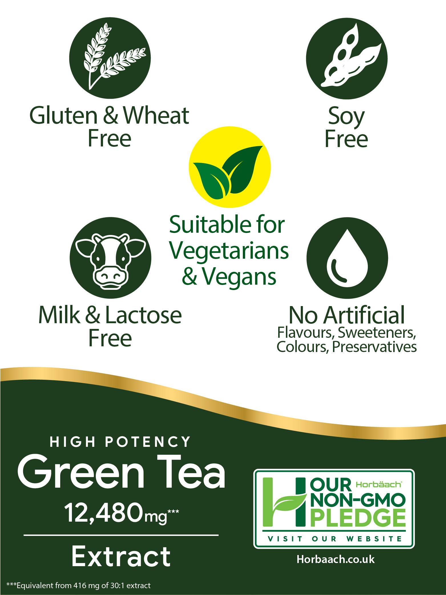 Green Tea Extract 12480mg 120 Vegan Capsules Antioxidant & Rich in