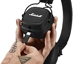 Casque Bluetooth Marshall Major IV On-Ear, plus de 80 heures d'autonomie sans fil avec chargement sans fil - Noir