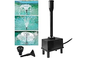 Submersible Fountain Pump with LED Lights - 10W 600L/H