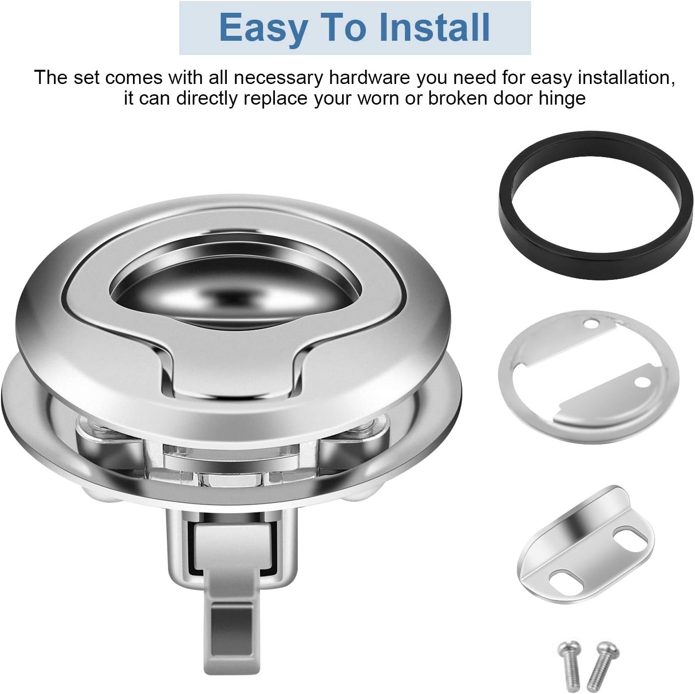 Buy Ejoyous Hatch Latch Lock Stainless Steel Marine Latches Flush Pull Hatch Latch 1 5 Inch Slam Latch For Camper Marine Yacht Boat Rv Locking Latch Pull Hatch Deck Lock Silver Online In