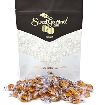 SweetGourmet Sugar-Free Butterscotch Buttons Hard Candy, 1 Pound, Fat-Free, Gluten-Free, 90 Pieces