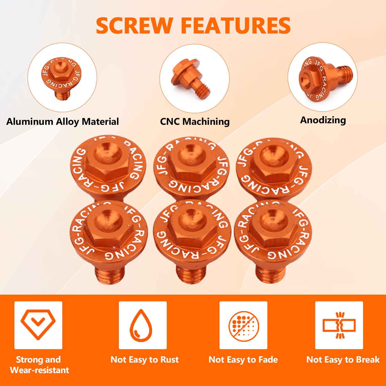 6 Gabelschutzschrauben Rot Eloxiert Für KTM – 125 Bis 450, SX/EXC/SXF/EXCF, Legierung 6 Gabelschutzschrauben Rot Eloxiert Für KTM – 125 Bis 450, SX/EXC/SXF/EXCF, Legierung