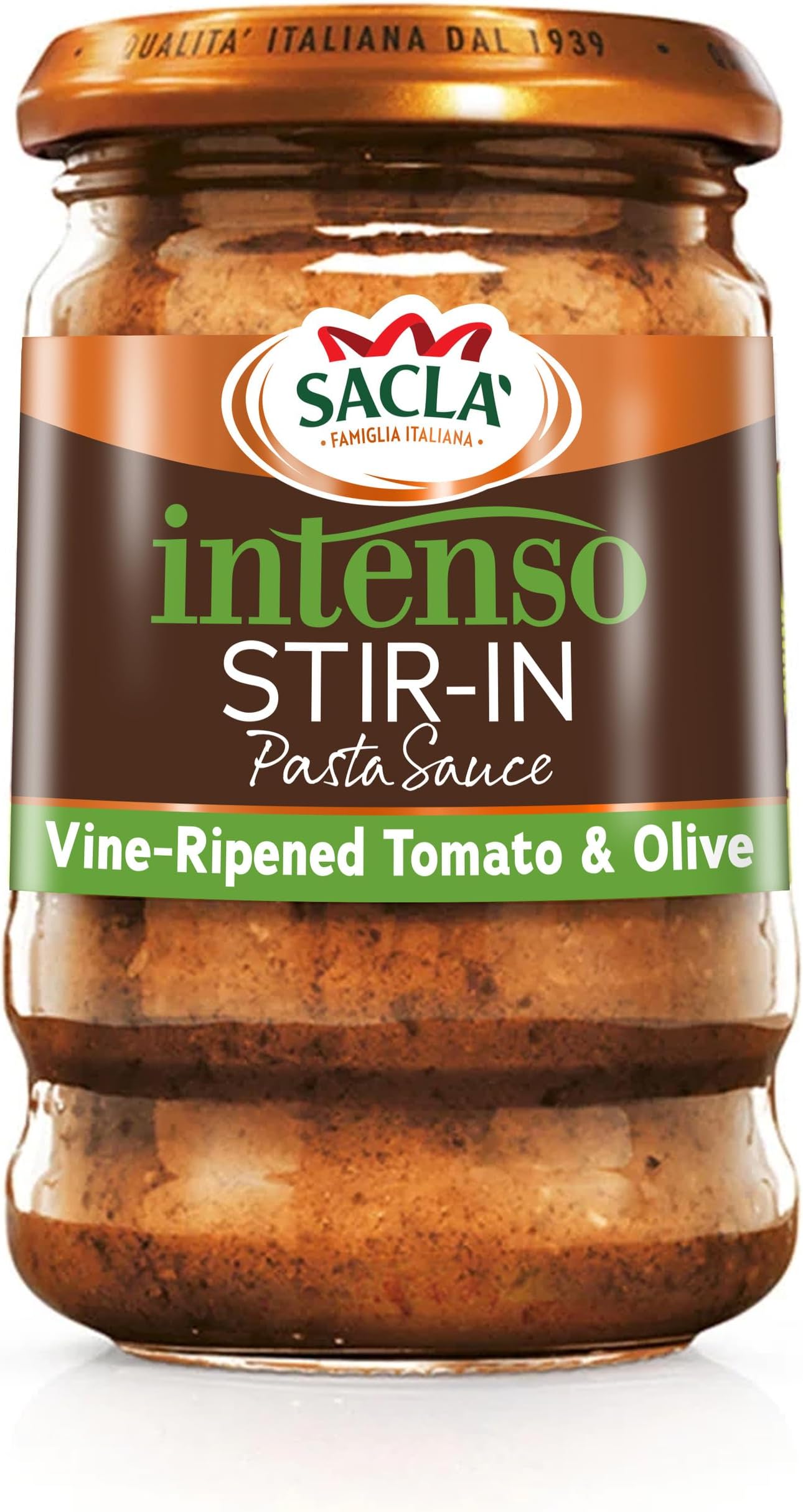 Sacla Intenso Pasta Sauce - Sweet Tomato and Olive Based Pasta Enhancer, Ideal for Beef Stew and stirring Through Pasta, 190g (Pack of 1)