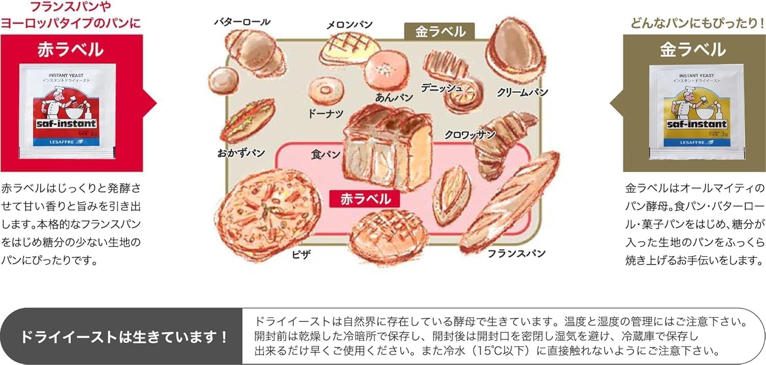 Amazon | サフ インスタント ドライイースト 赤 3g×30袋セット 保存に 