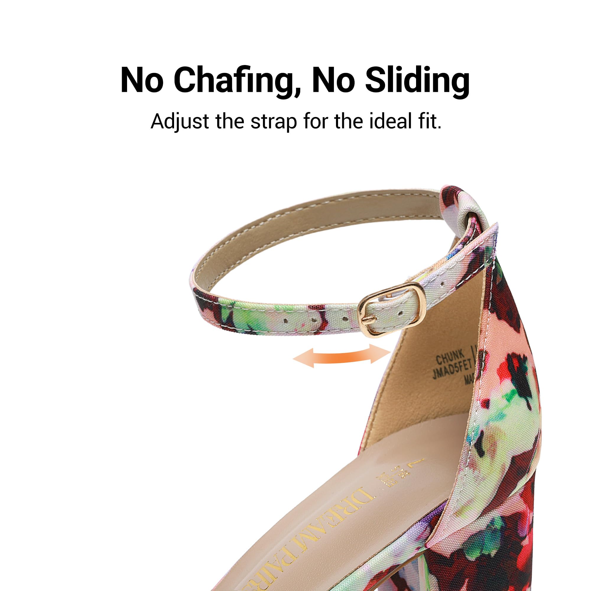 DREAM PAIRS Chunk Sandalias Tacones Bloque Mujer
