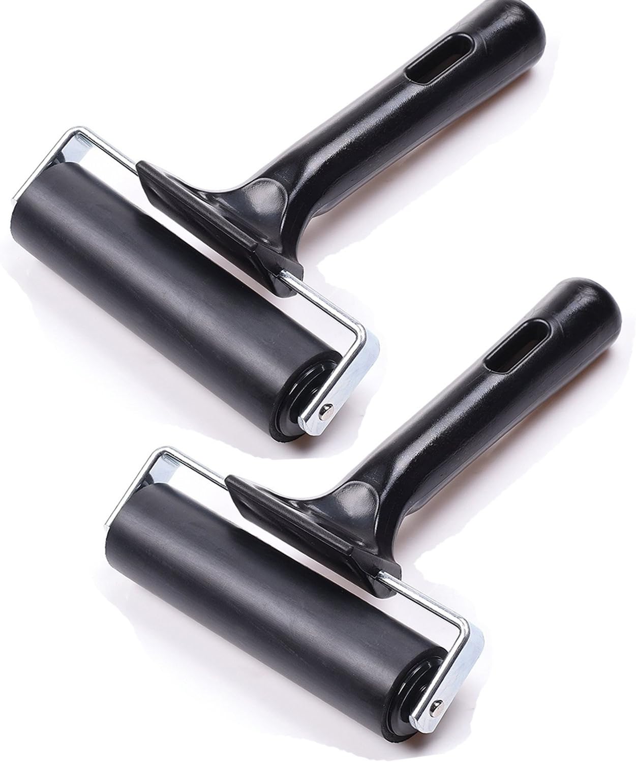 USUNQE Pack of 2 Rubber Brayer, Ideal for Printing, Inking, or Stamping Application, 4 Inches