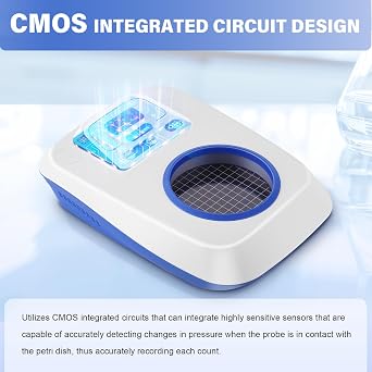 YUCHENGTECH Microbial Bacterial Colony Counter 5/10 Times Digital Display Bacterial Tester Counting Machine Bacterial Quantity Counting Machine Instrument Microbiology Tester with 2 Counting Pens 110V