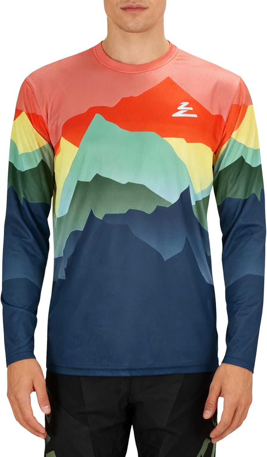 Mountain Bike Jersey Mens Long Sleeve Motocross Jersey Cycling Jersey Breathable Quick Dry Downhill BMX Off-Road - Image 2