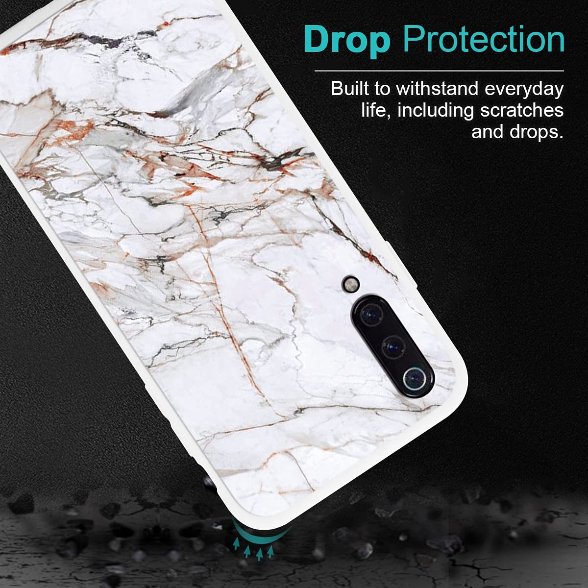 Yoedge Cover Per Xiaomi Redmi 9C E 9C NFC – 2 Custodie In Silicone Morbido Con Disegno Arcobaleno, Nero Opaco