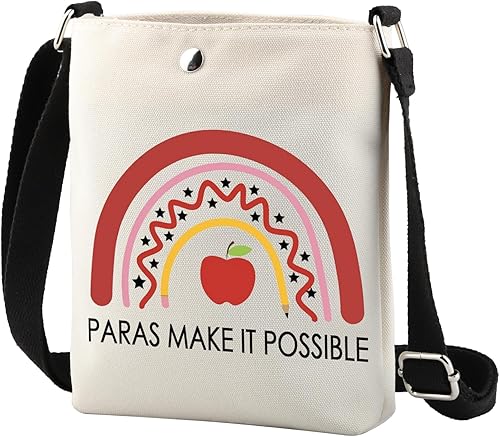 Miniatura 7 de TSOTMO Paras de regalo de asistente del profesor hacen posible regalo de apreciación paraprofesional bolsa de maquillaje bolsa de maquillaje, Beige,