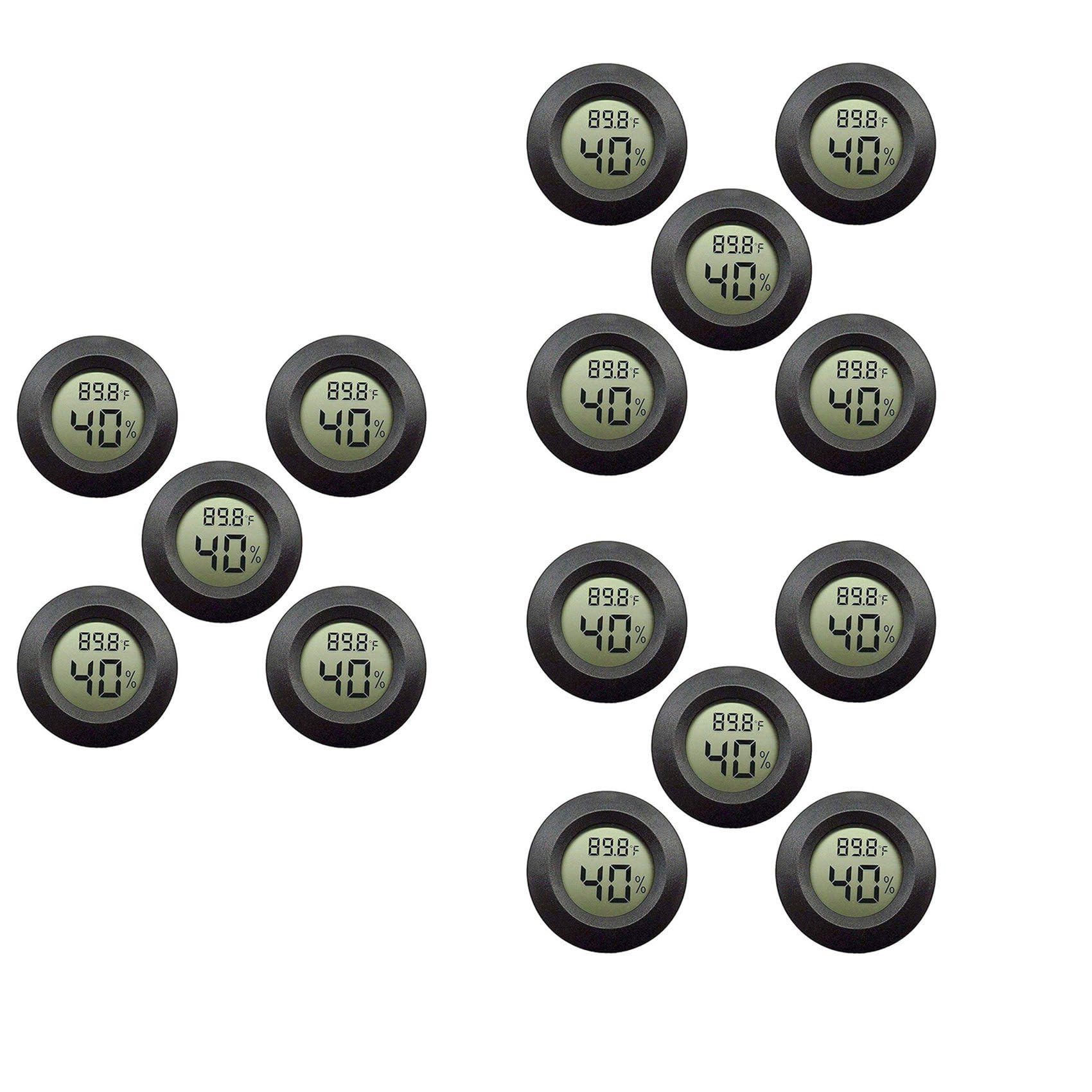 Hndhbfgrt 15-Pack Hygrometer Thermometer Digital LCD Monitor Humidity Meter Gauge for Humidifiers Dehumidifiers