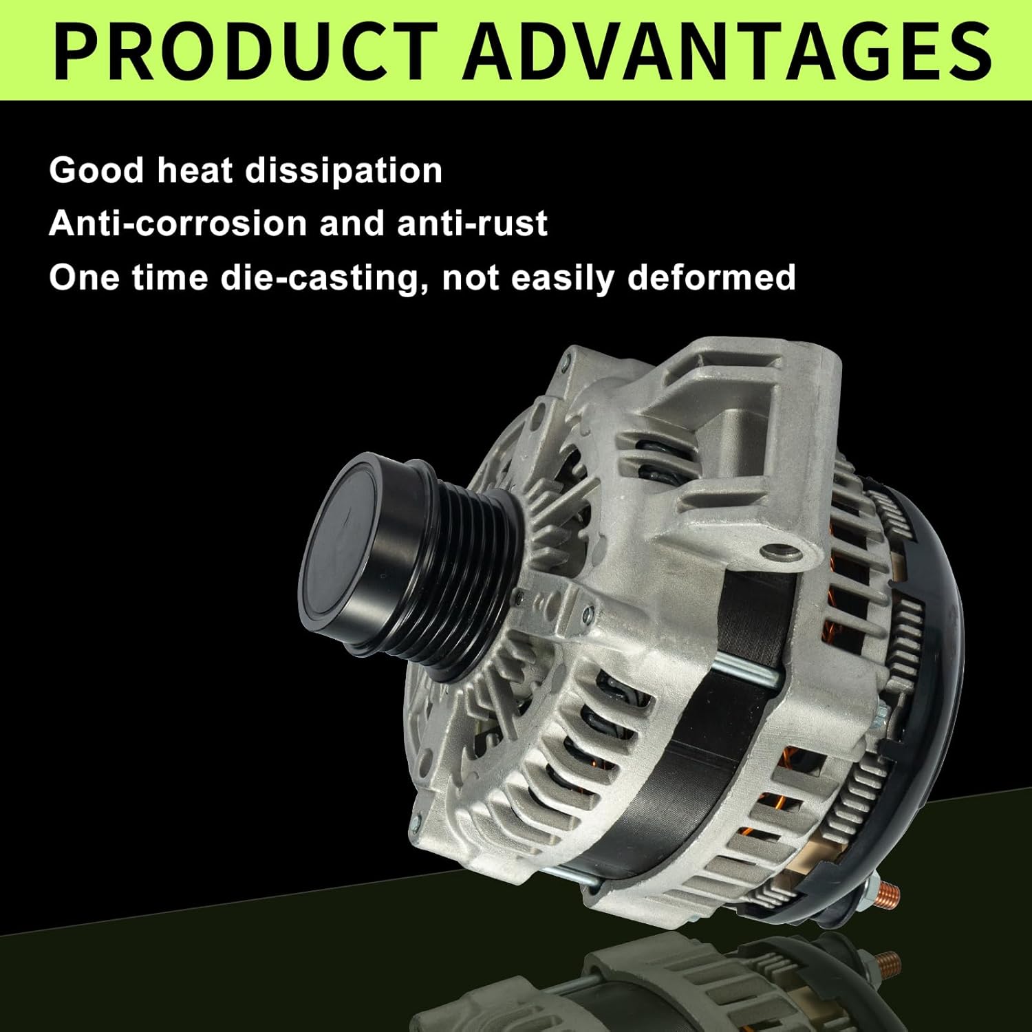 11598N Alternator Compatible with Dodge Challenger 2015-2021,Charger 2011-2021,Durango 2011-2020,for Chrysler 300 2011-2021,for Grand Cherokee 2011-2020,for Ram 1500 2013-2015