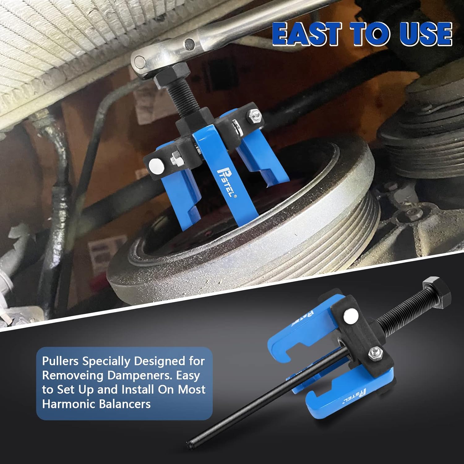 Buy PTSTEL Harmonic Balancer Puller Set Remove Damper Pulleys in Tight