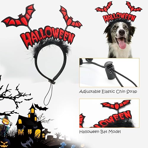 Miniatura 3 de Rypet Disfraz de texto de Halloween para perro, disfraz de perro de Halloween, diadema para perros medianos y grandes