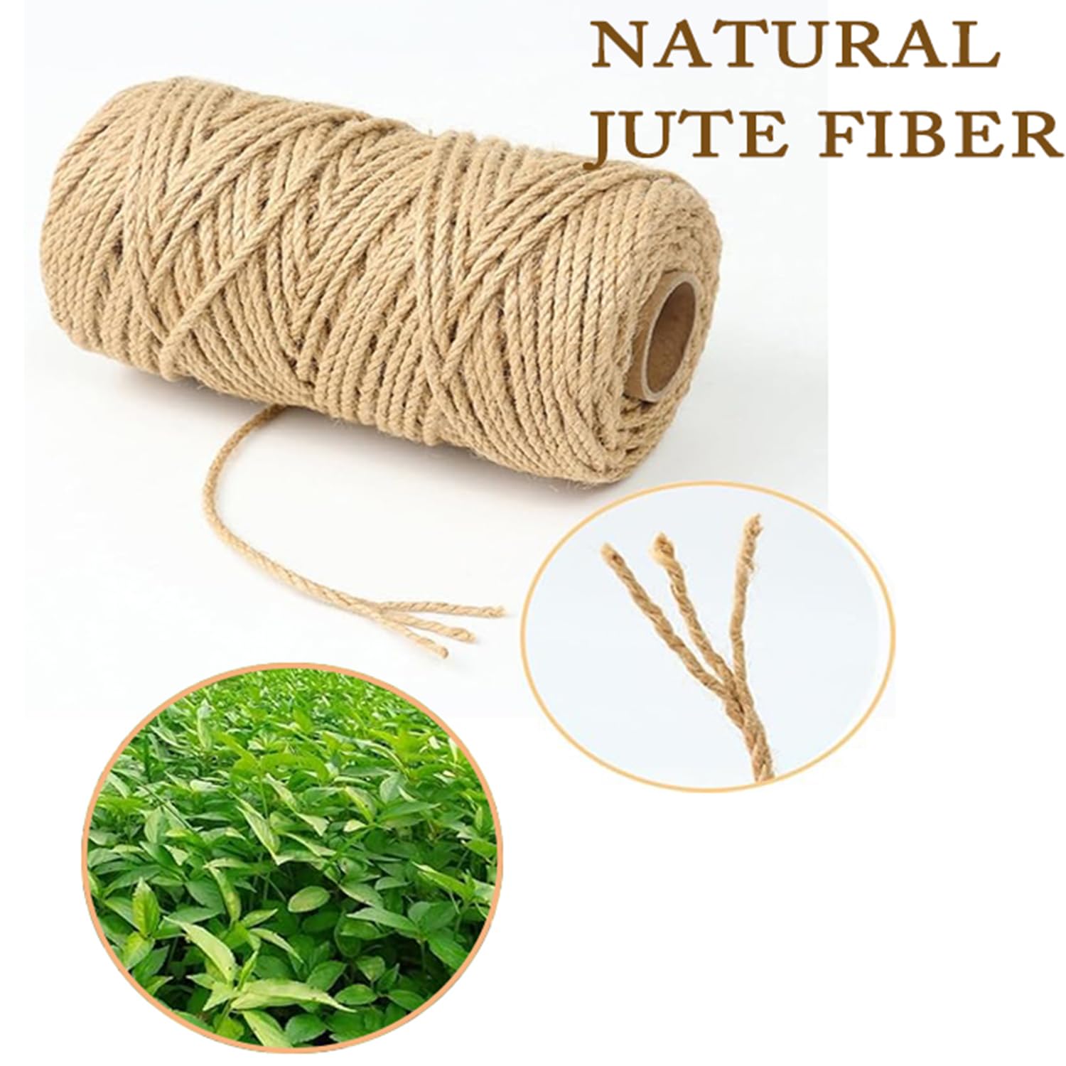 Corda tiragraffi per gatti, corda in sisal spessa, corda di iuta di canapa naturale per la sostituzione del tiragraffi, giardinaggio, decorazione fai da te, rilegatura (22 mm x 20 m)