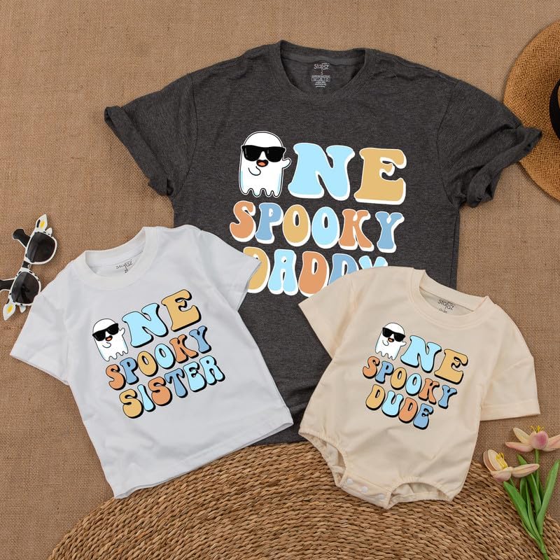 Miniatura 3 de Camisas de Halloween personalizadas a juego para la familia, feliz cumpleaños familiar, espeluznantes camisas de Halloween para niños y niñas, bebés