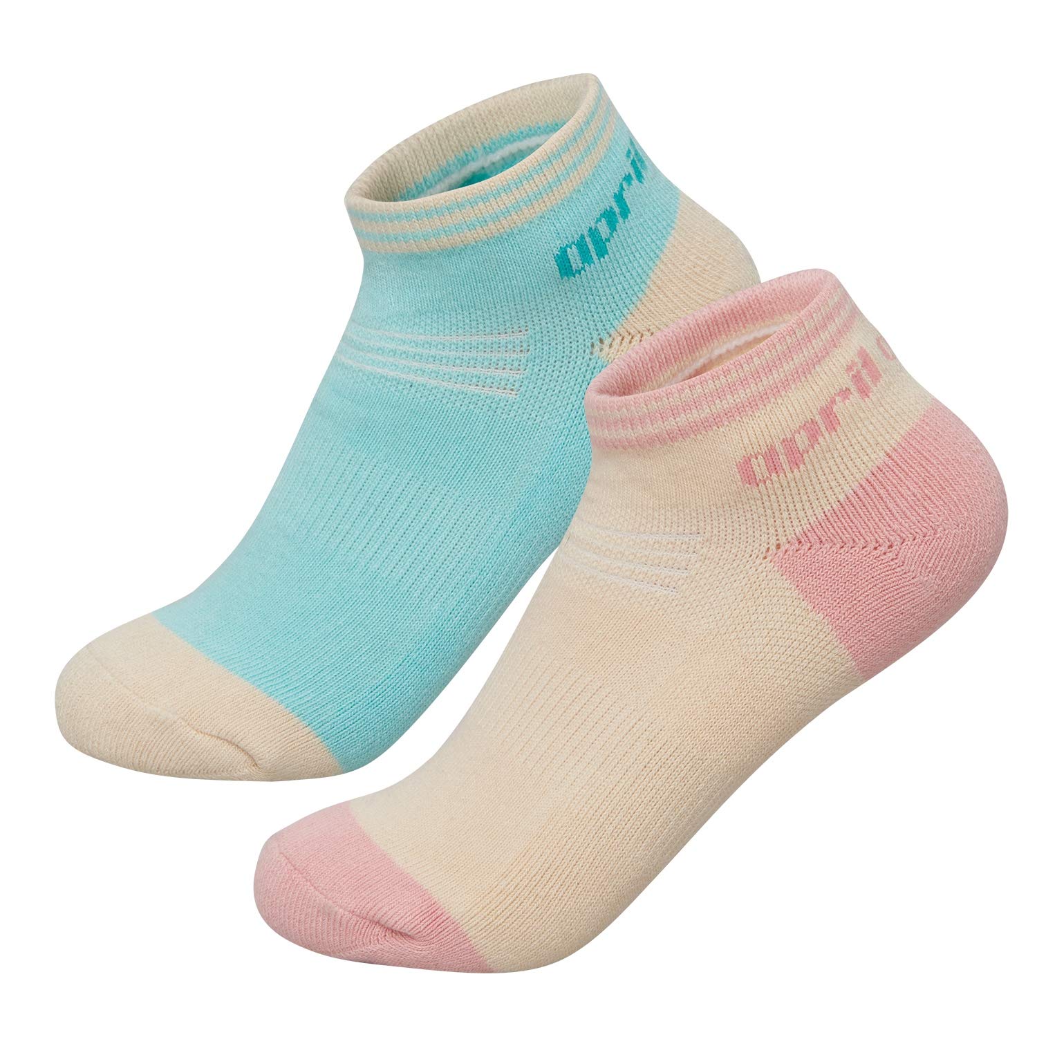 Aprilaugust Hidden Comfort No show Athletic Running socks for Men and Women (ZC_Mint & Cream (2pairs), Medium)