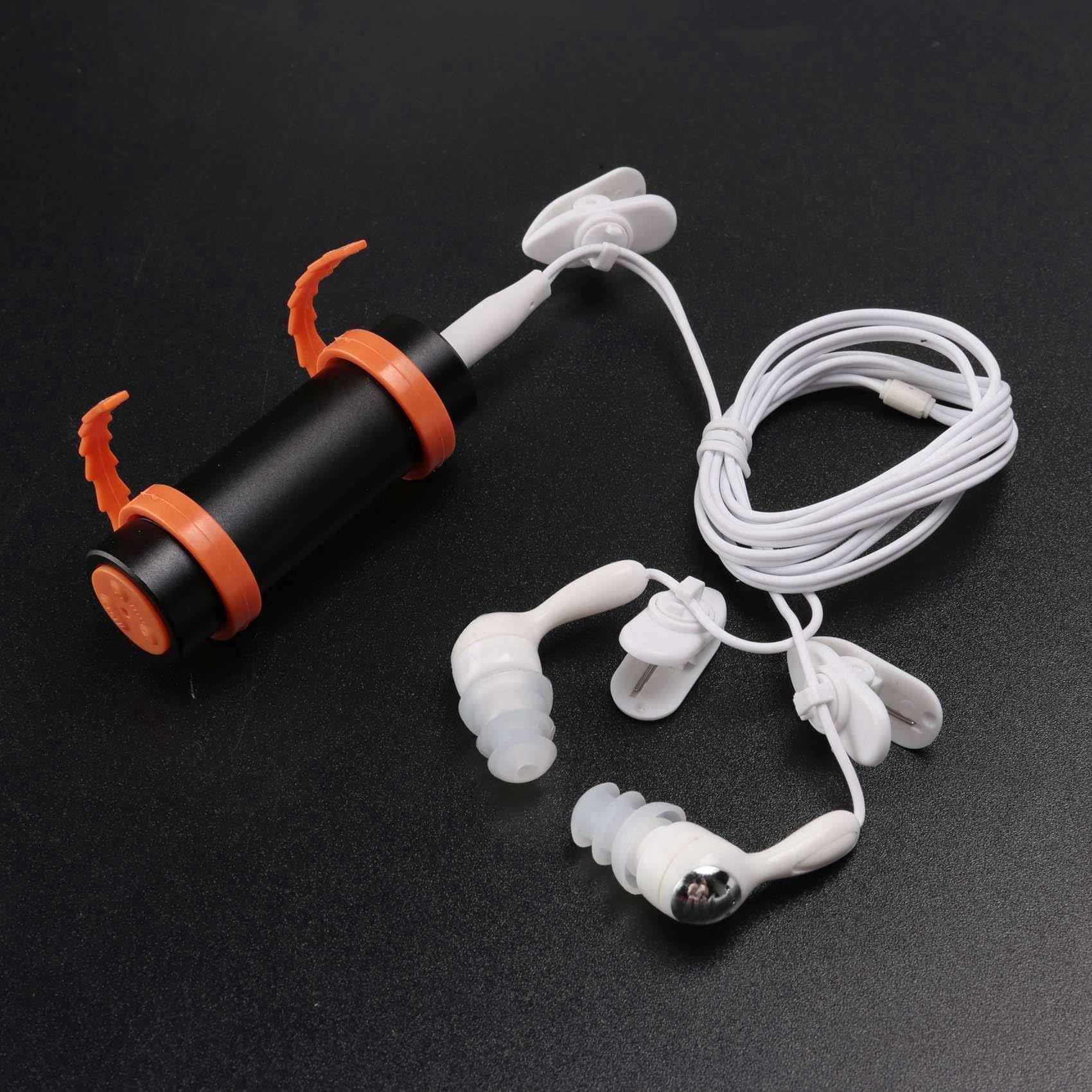 3X Lettore MP3 USB da 4 GB Impermeabile Nuoto Immersioni Surf Auricolare Nero Radio FM