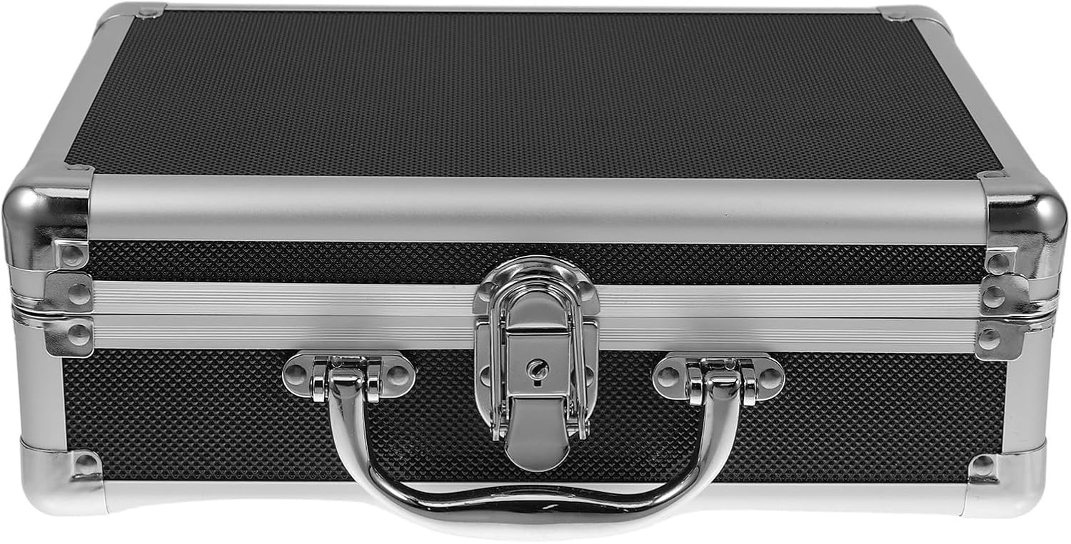 KICHOUSE Aluminum Alloy for Accessories and Small Cameras Multifunctional Carrying Metal Case with Wear-resistant Buffer Pads, Small Portable Toolbox for Craftsmen and Men