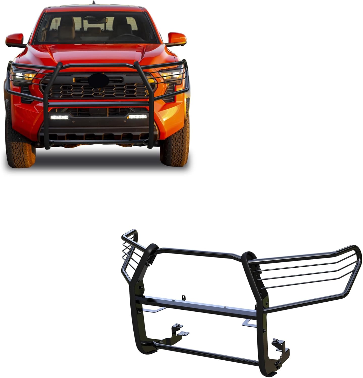 Black Horse Grille Guard Modular Black Compatible with 2024-2026 Toyota Tacoma-17A096404MA